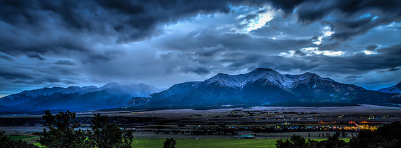 Mount Antero and Mount Princeton at Blue Hour