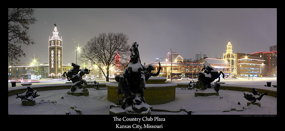 The lights of the Country Club Plaza