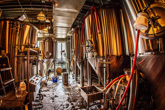 Cleaning day in the brew area