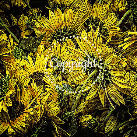 sunflowers mosaic