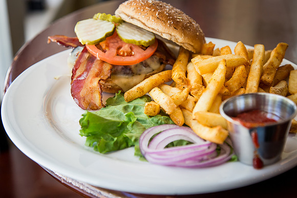 Bacon Cheese burger from Eddyline Brewery (Buena Vista, CO)