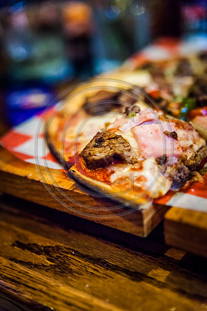 Pizza with lots of meat