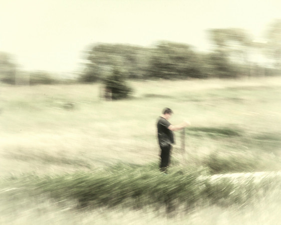 Hoping along a road