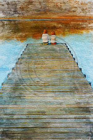 Girls on the Dock