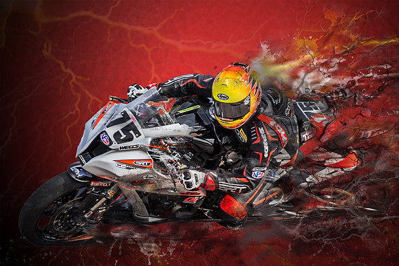 #75 hpt spatter race red large