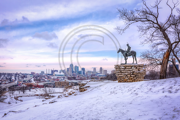 January snow and bitter cold over Kansas City - 2017