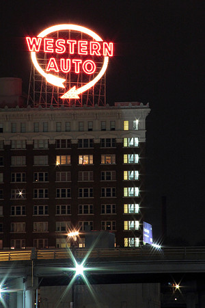Western Auto at Night