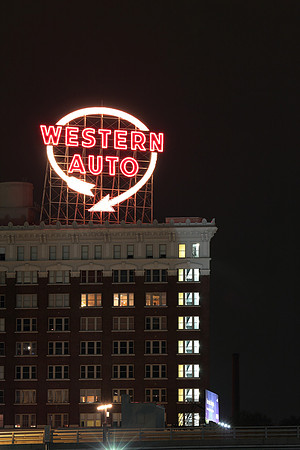 Western Auto at Night