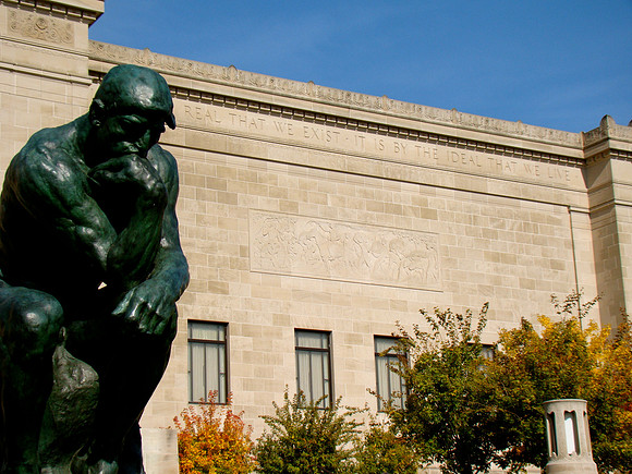 The thinker at the Nelson
