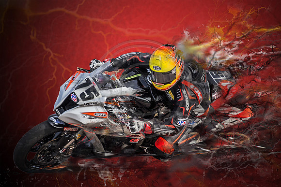 #75 hpt spatter race red large