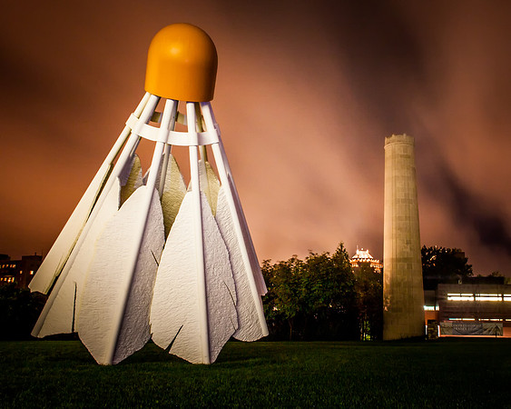 shuttlecock and tower