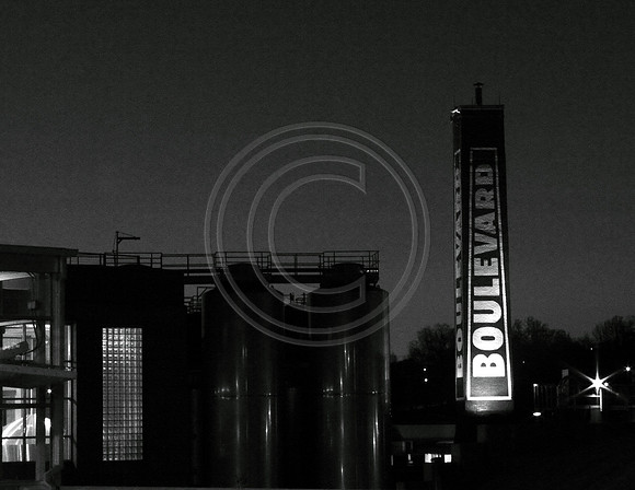Boulevard Brewery at dusk