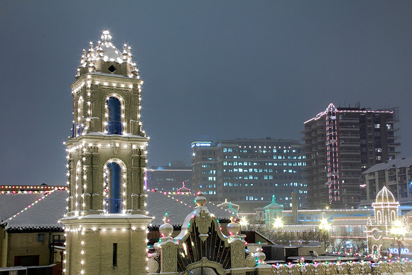 The lights of the Country Club Plaza