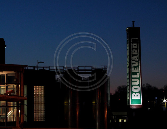 Boulevard Brewery at dusk